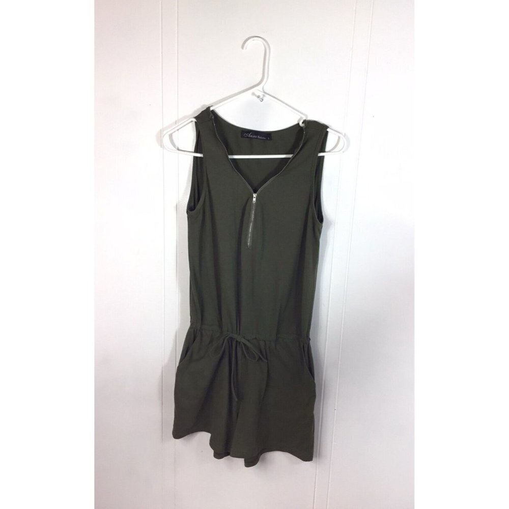 Auxo Collection Green Jumpsuit Sleeveless Womens Small